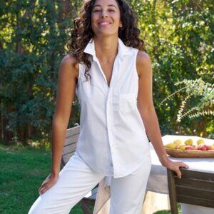 Frank & Eileen White Fiona Button Up Shirt Size Medium